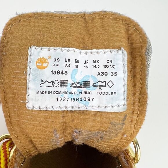 Timberland Field Boots Wheat Nubuck Lace Up Boots Toddler 9 - Picture 9 of 10